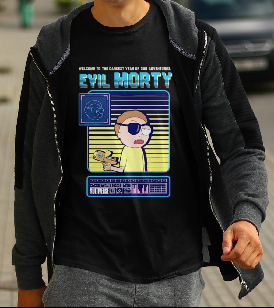 Welcome To The Darkest Year Evil Morty Multiverse Adventure Eyepatch T-Shirt