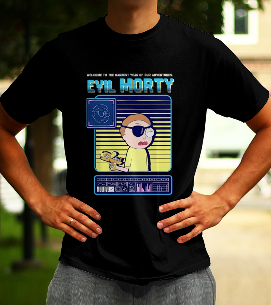 Welcome To The Darkest Year Evil Morty Multiverse Adventure Eyepatch T-Shirt