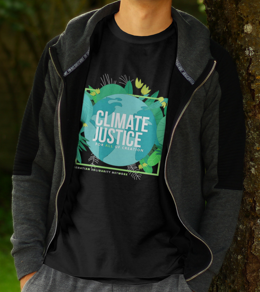 Ignatian Solidarity Network Climate Justice For All Of Creation Earth Floral T-Shirt
