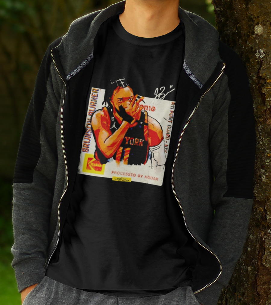 New York Knicks Jalen Brunson Burner #11 Point Guard Processed By Kodak T-Shirt