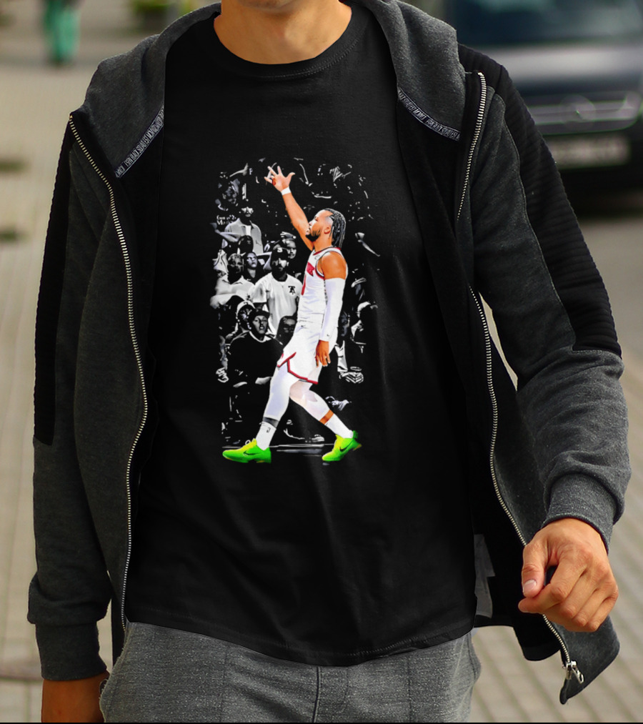Jalen Brunson New York Basketball Player Iconic Celebration Moment T-Shirt