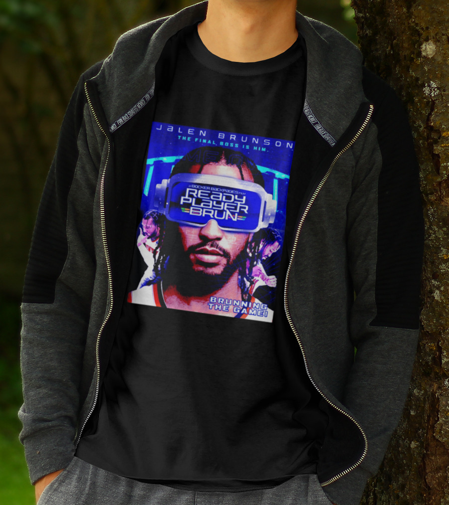 Jalen Brunson NY Knicks Ready Player Brun The Final Boss Brunning The Game T-Shirt