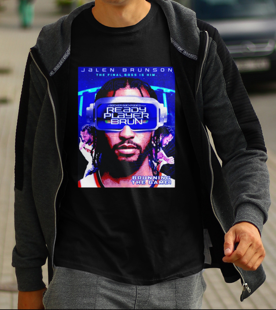 Jalen Brunson NY Knicks Ready Player Brun The Final Boss Brunning The Game T-Shirt