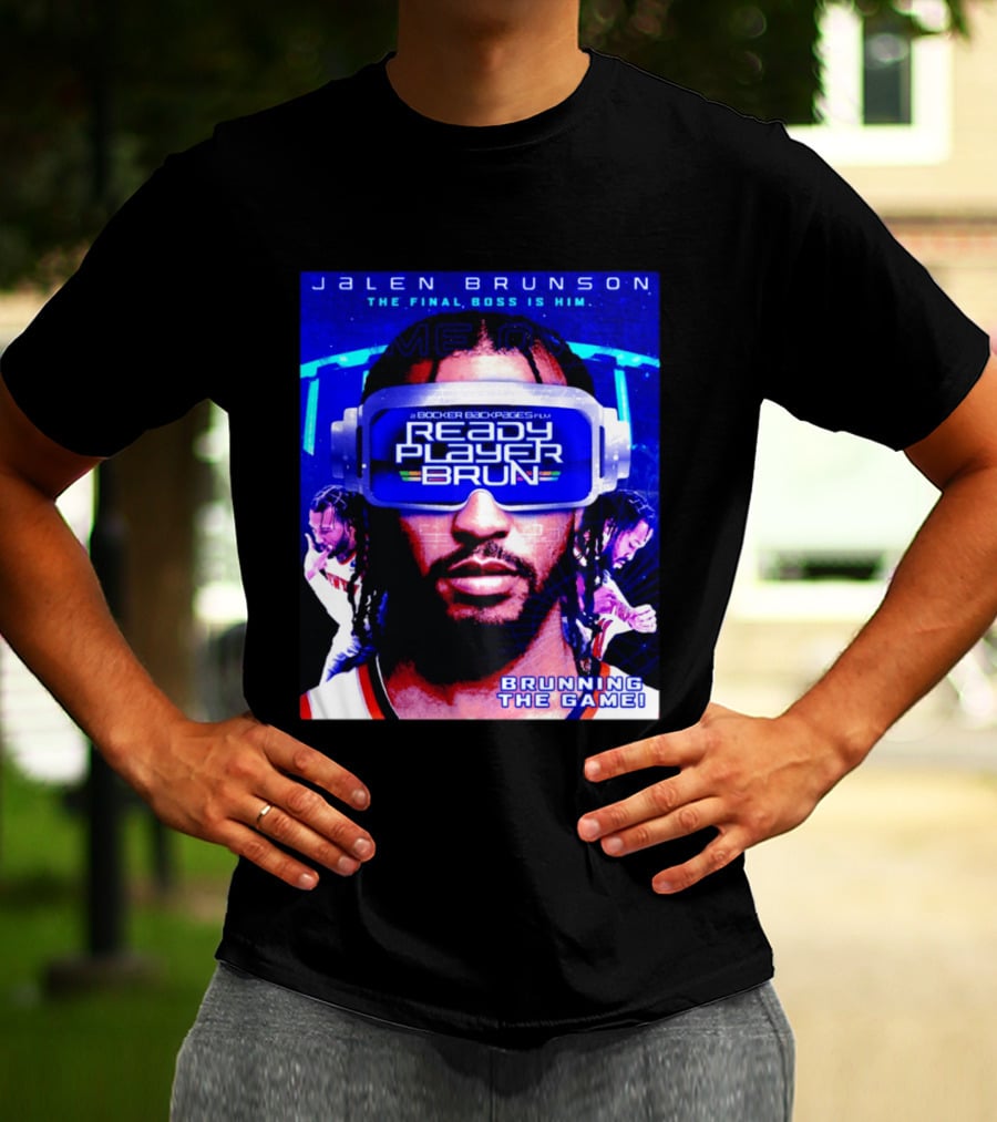 Jalen Brunson NY Knicks Ready Player Brun The Final Boss Brunning The Game T-Shirt