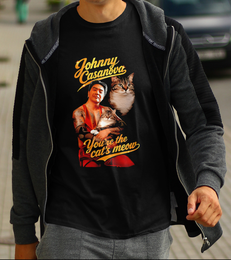 Johnny Casanova Cat's Meow JK Pop Cats T-Shirt