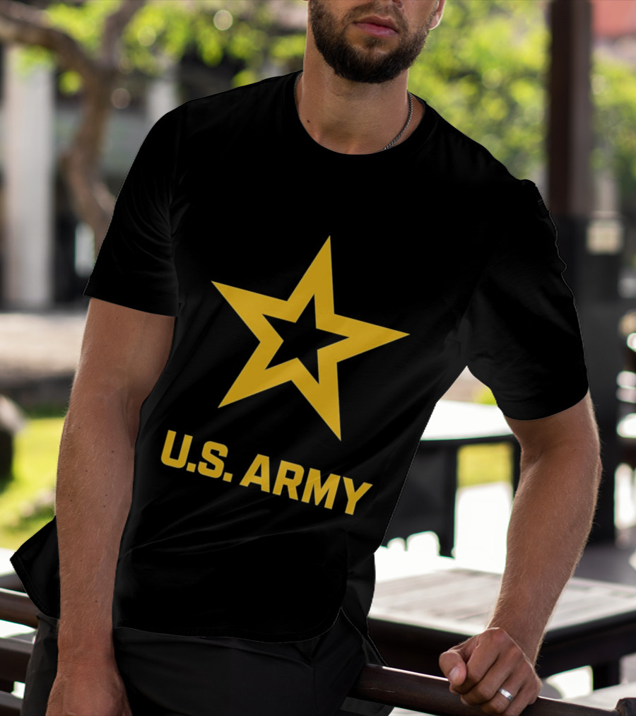 U.S. Army Yellow Star Emblem Service Support T-Shirt