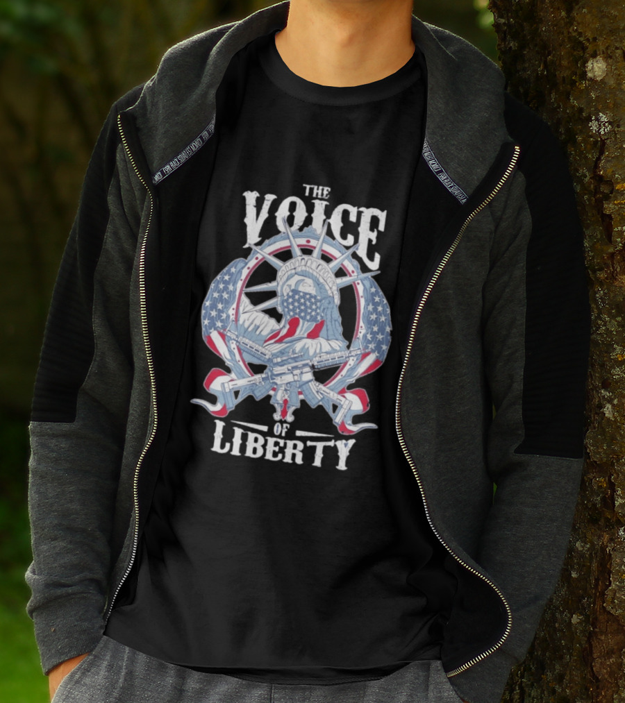 The Voice Of Liberty American Patriot Second Amendment Guns Statue T-Shirt