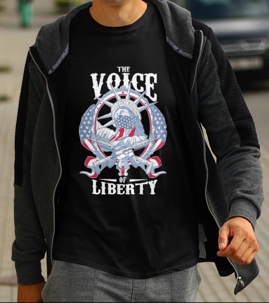 The Voice Of Liberty American Patriot Second Amendment Guns Statue T-Shirt