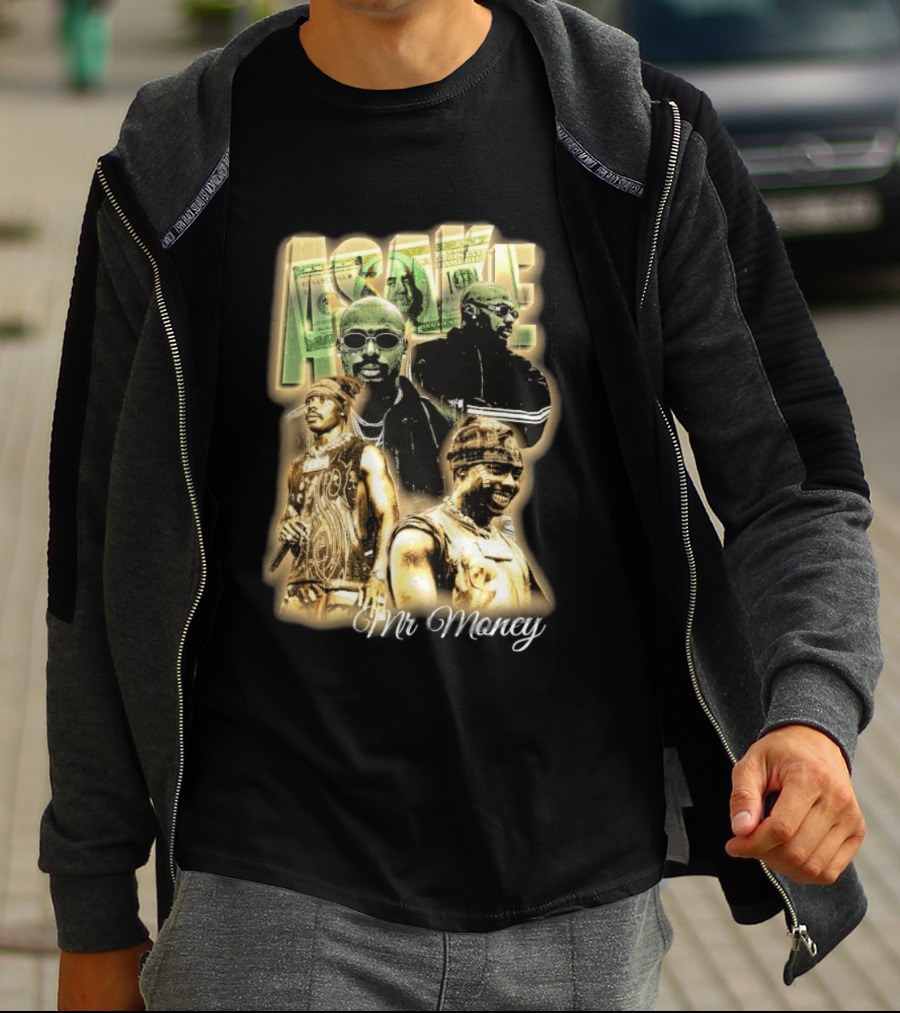 Asake Mr Money Music Artist Collage With Stylish Sunglasses And Fashionable Outfits T-Shirt