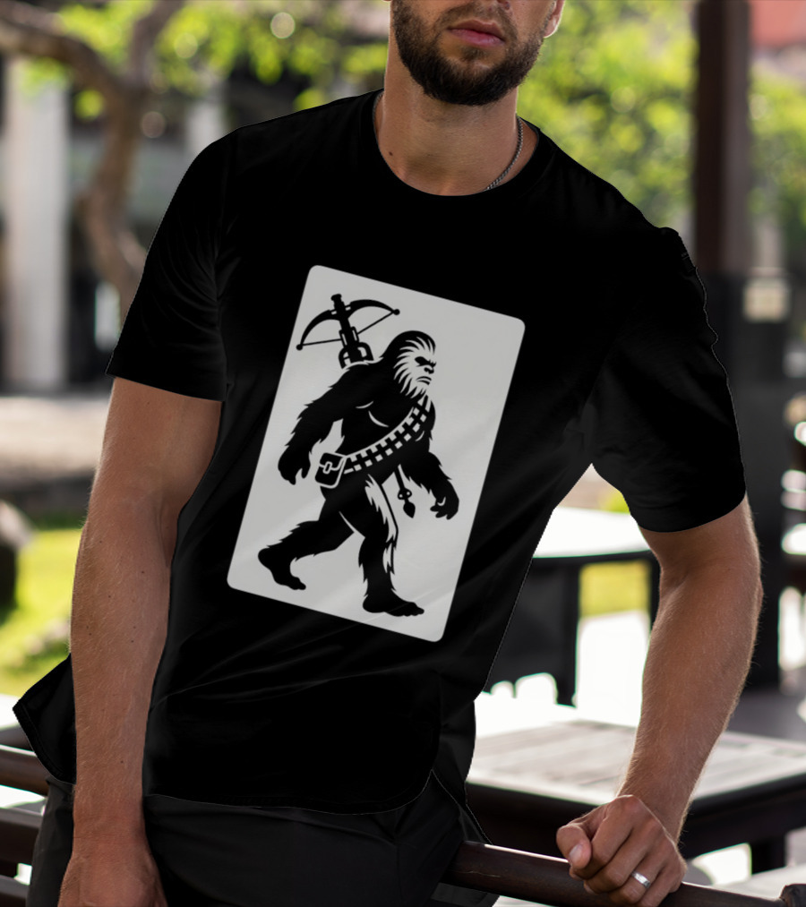 Chewbacca Bigfoot Star Wars Wookiee Hunter Sci Fi Creature Crossbow Trekker T-Shirt