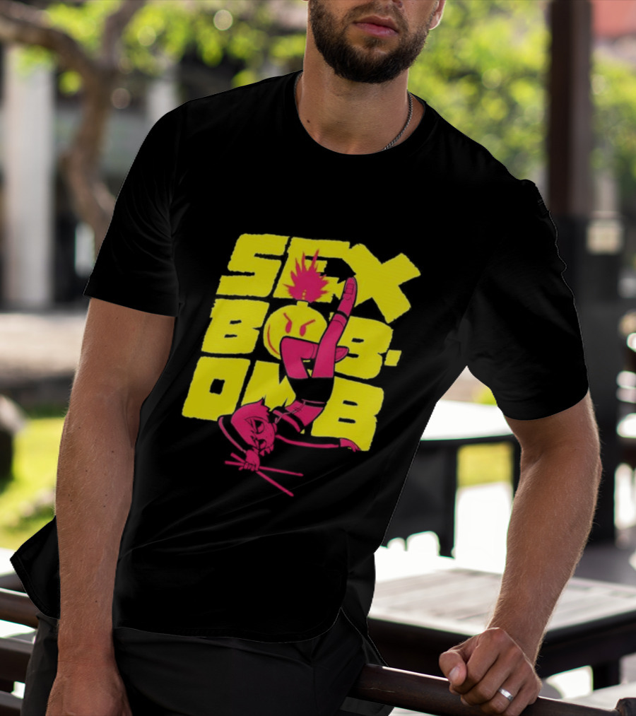 Scott Pilgrim Vol 3 Infinite Sadness 20th Anniversary Sex Bob Omb Explosion T-Shirt