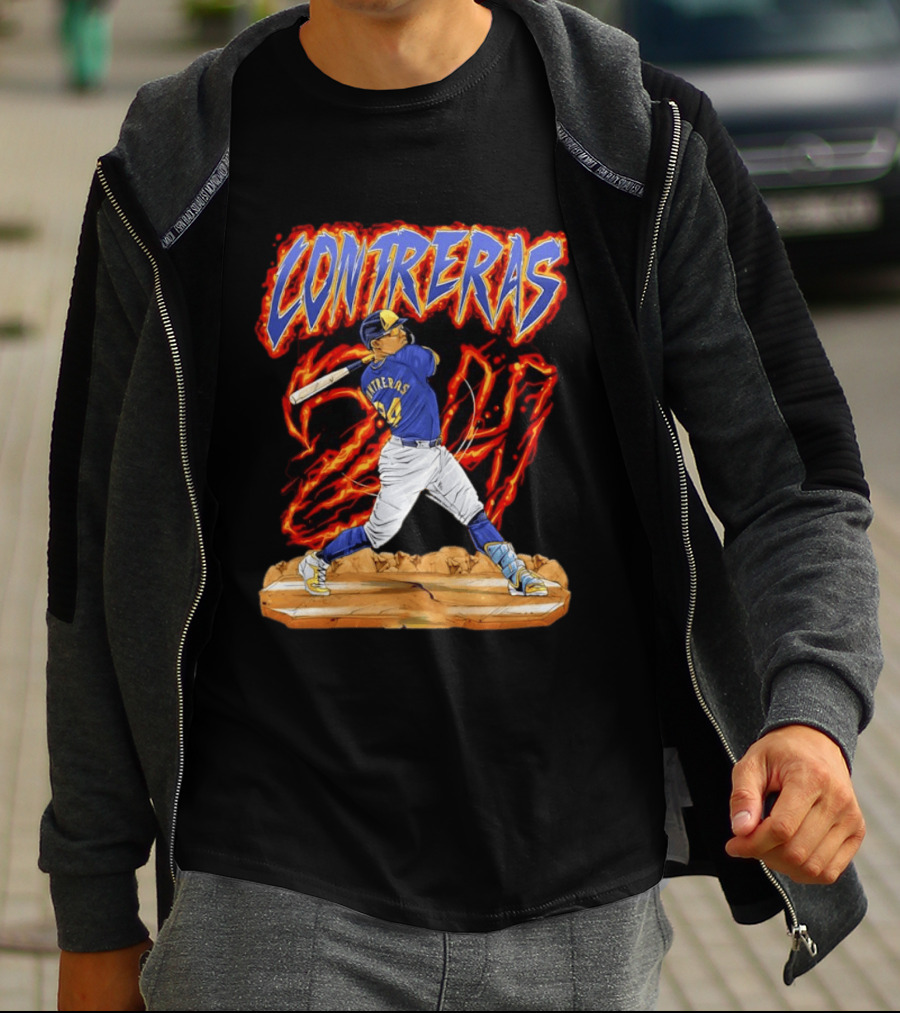 CONTRERAS Milwaukee Brewers Baseball 24 T-Shirt