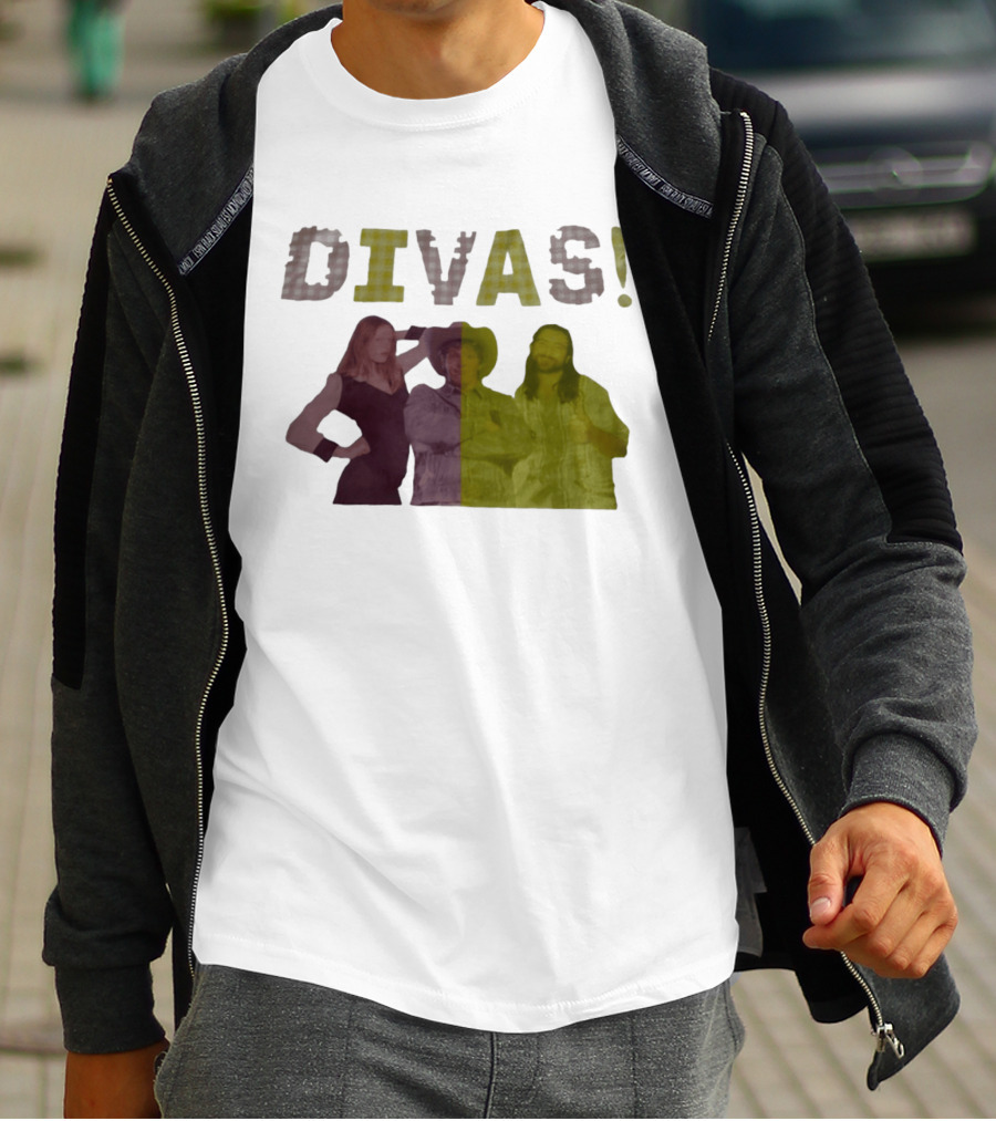 Divas Pop Culture Iconic Trio Plaid T-Shirt