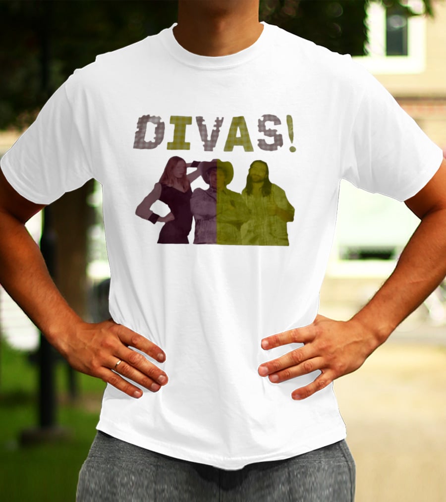 Divas Pop Culture Iconic Trio Plaid T-Shirt