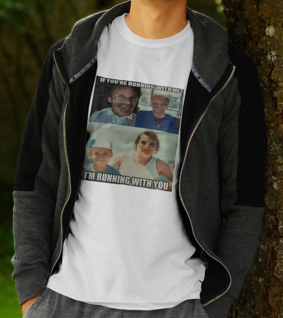 If You're Running With Me I'm Running With You Fun Photo Collage T-Shirt