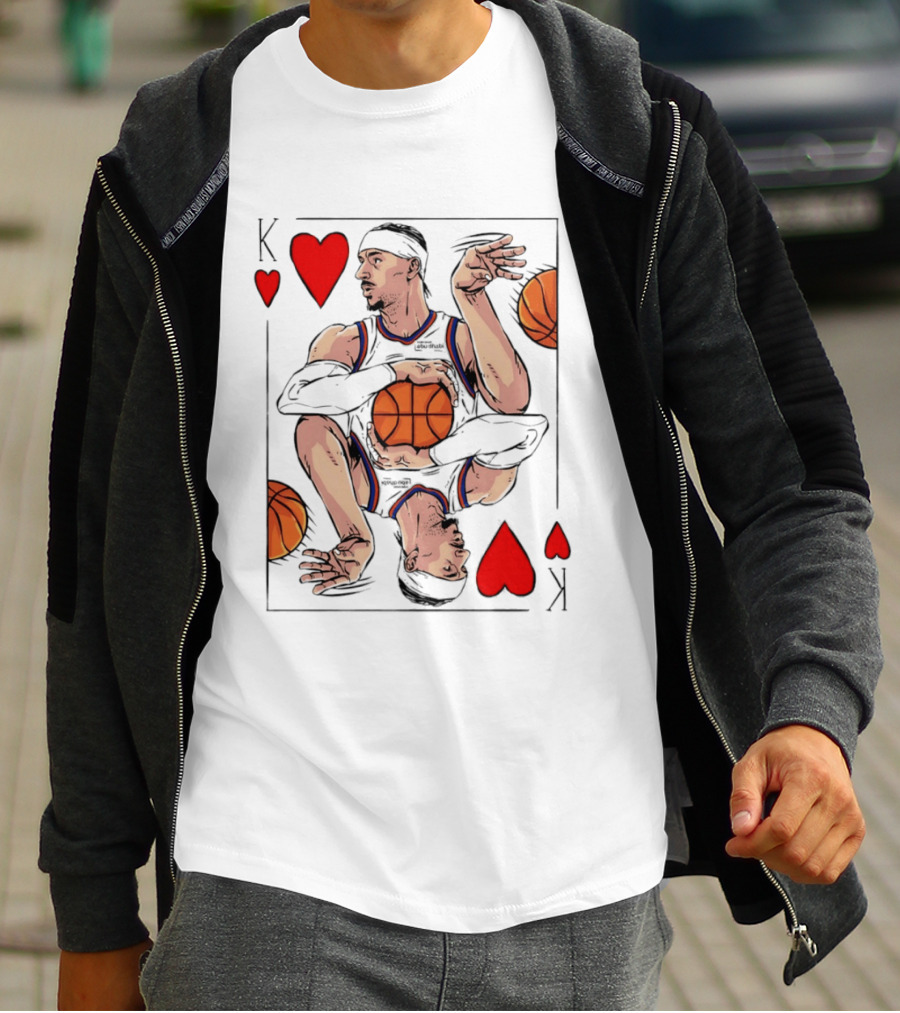 Josh Hart New York Knicks King Of Hearts NBA Card T-Shirt