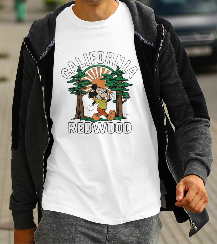 Mickey Mouse California Redwood Adventure Disney National Park Outdoors Travel T-Shirt