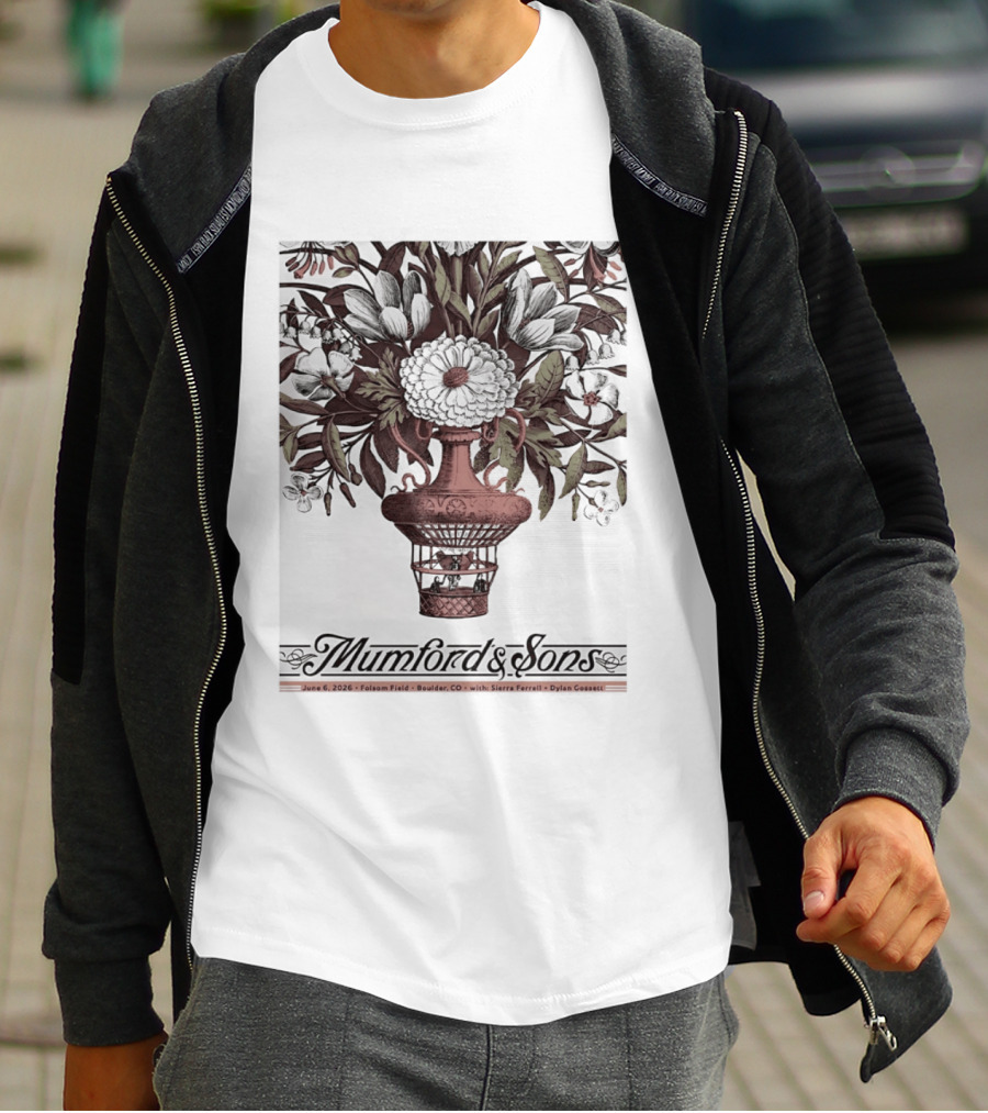 Mumford And Sons Folsom Field Boulder Colorado June 6 2026 Event With Sierra Ferrell And Dylan Connell T-Shirt