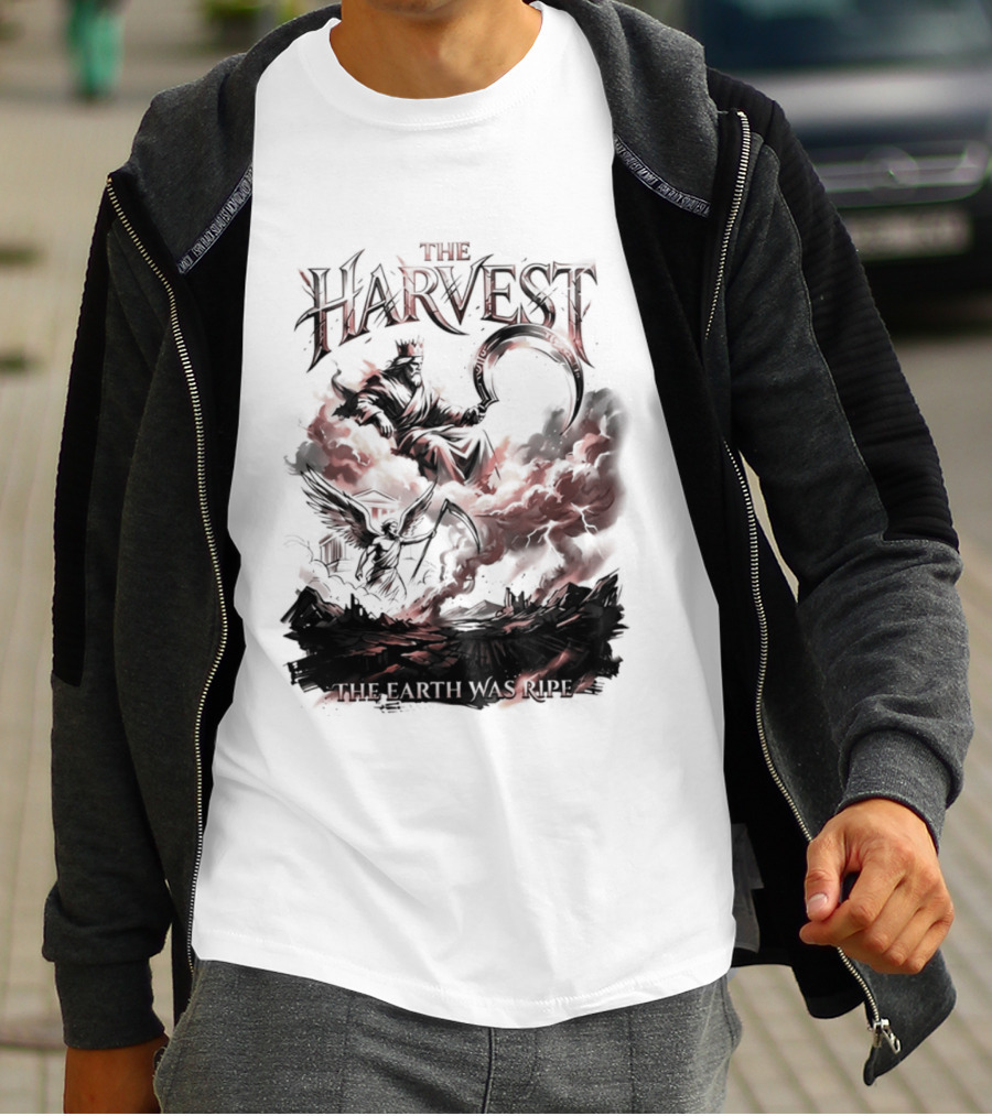 The Harvest Ripe Earth Dark Reaper Scythe T-Shirt