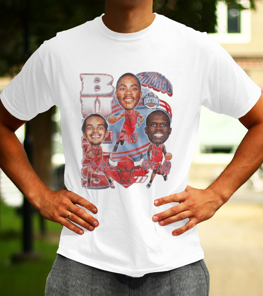 Chicago Bulls Noah Rose Deng NBA Eastern Conference Basketball Stars 11 T-Shirt