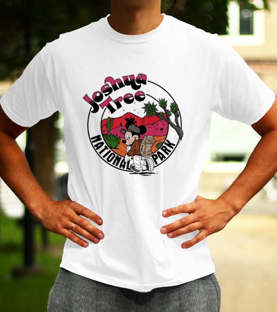 Mickey Mouse Hiking Adventure Joshua Tree National Park T-Shirt