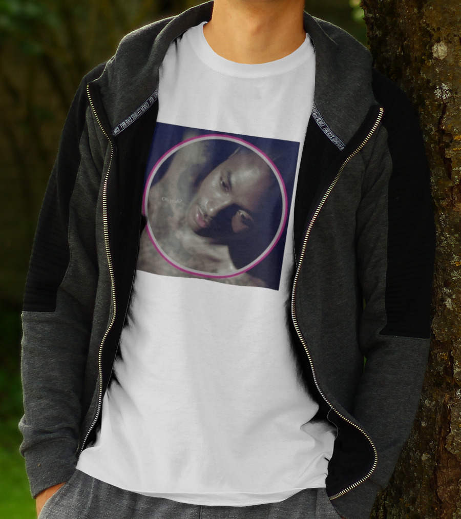 Oh Yeah Steve Lacy Musician Portrait Pink Circle Frame T-Shirt