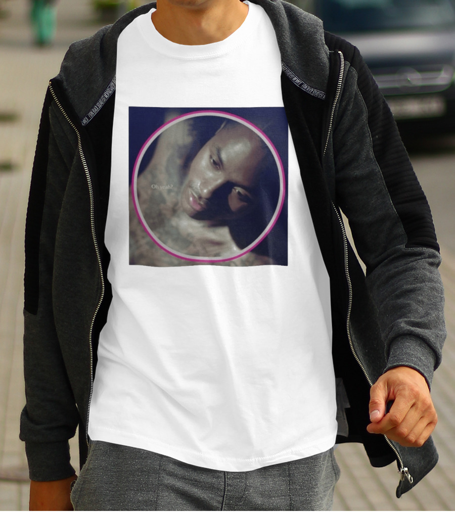 Oh Yeah Steve Lacy Musician Portrait Pink Circle Frame T-Shirt