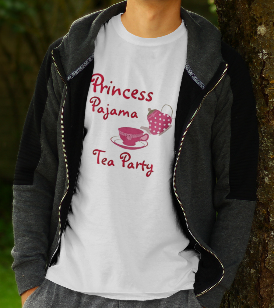 Princess Pajama Tea Party Pink Tea Set T-Shirt