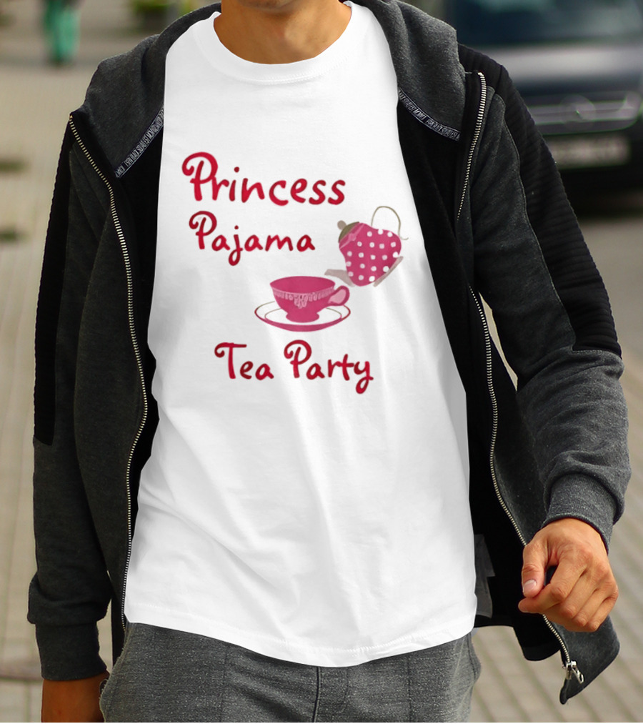 Princess Pajama Tea Party Pink Tea Set T-Shirt