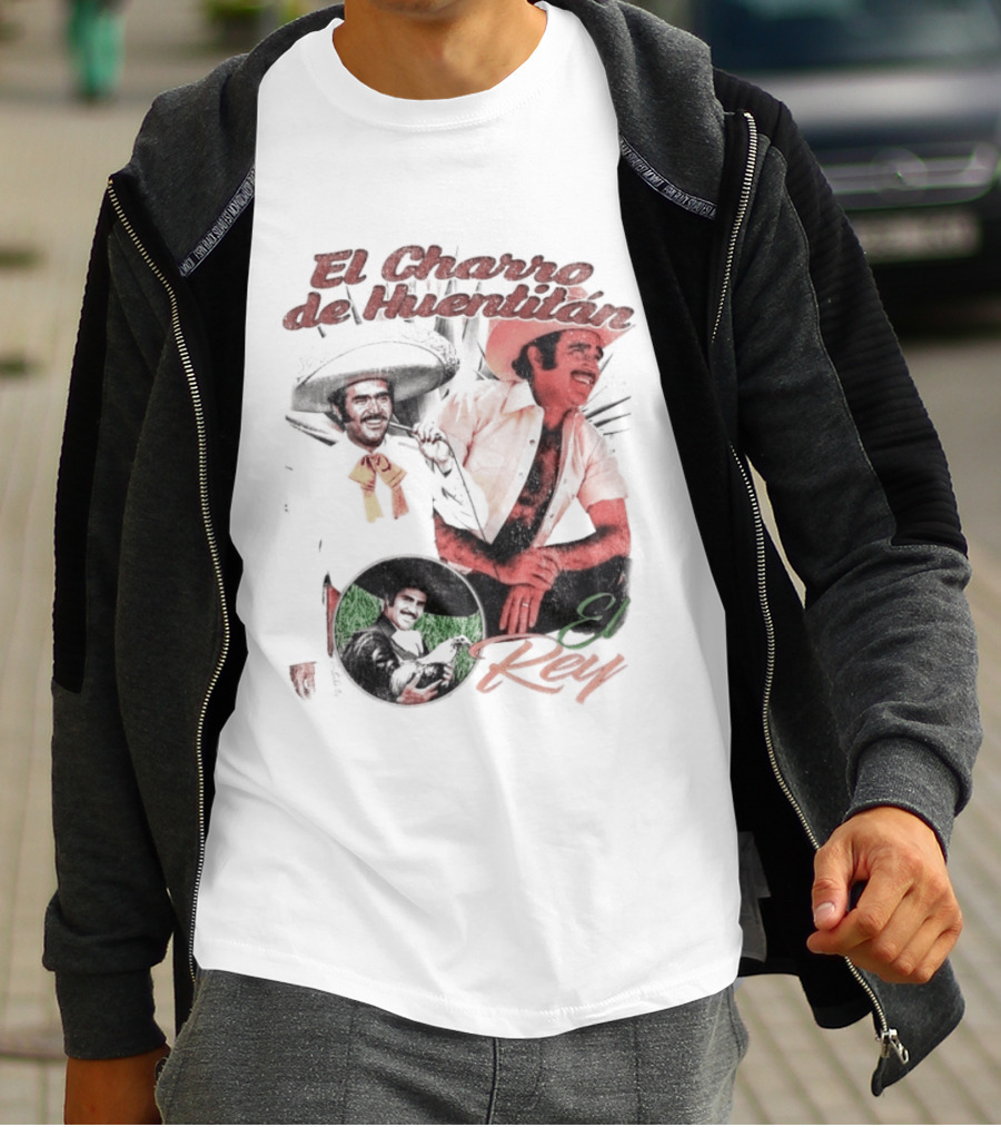 Vicente Fernandez El Charro De Huentitan El Rey Iconic Ranchera Style Mexican Music Legend T-Shirt