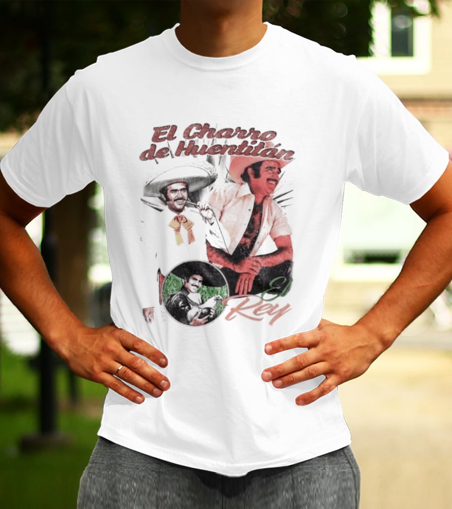 Vicente Fernandez El Charro De Huentitan El Rey Iconic Ranchera Style Mexican Music Legend T-Shirt