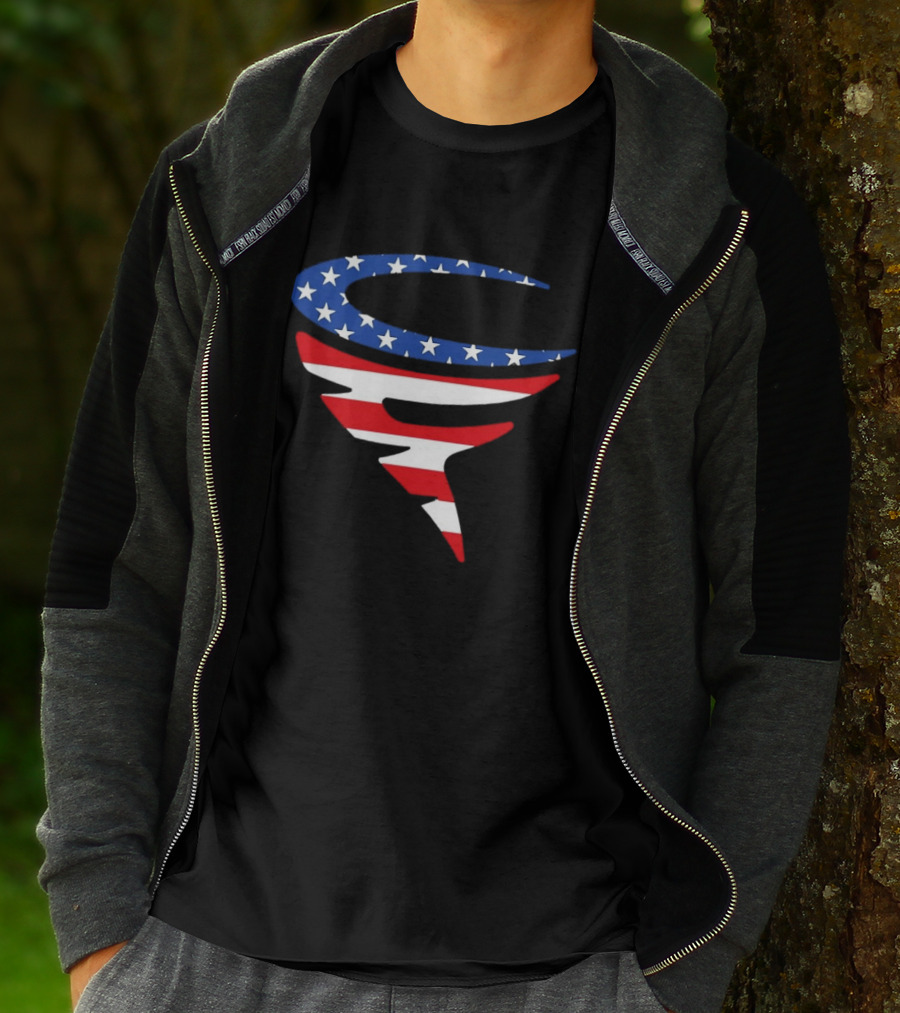 American Flag Stars Stripes Football Team Spirit T-Shirt