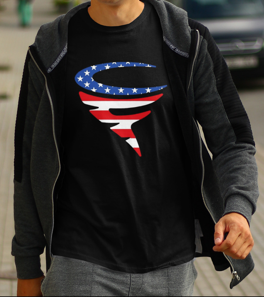 American Flag Stars Stripes Football Team Spirit T-Shirt