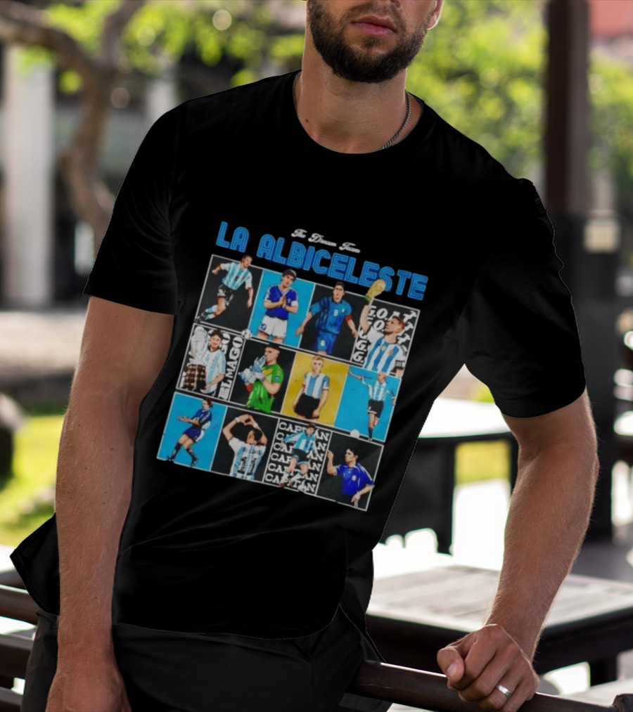 La Albiceleste Football Legends The Dream Team Soccer Series Argentina T-Shirt