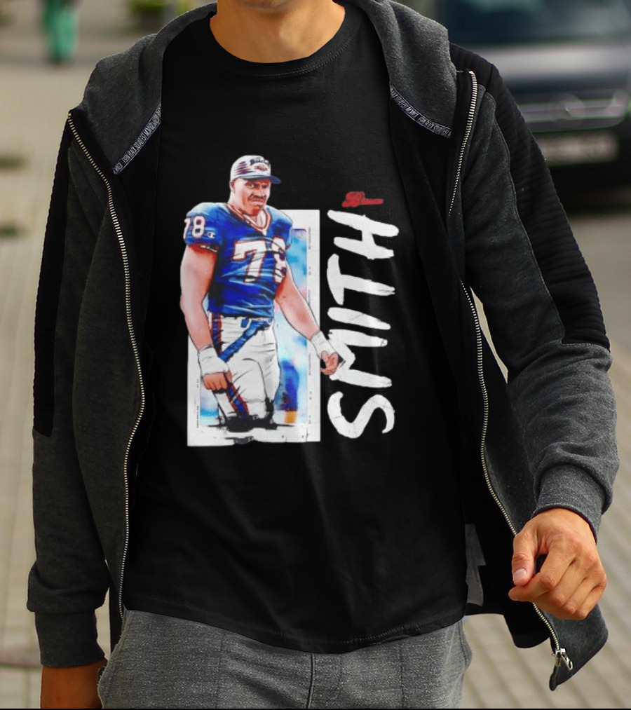 Buffalo Bills Bruce Smith 78 Sack Man NFL Legends T-Shirt