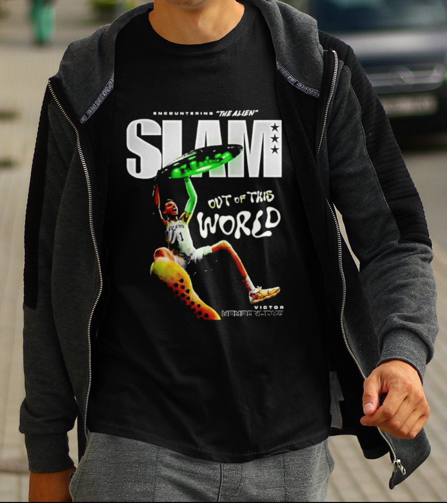 Encountering The Alien Slam Out Of This World Victor Wembanyama T-Shirt