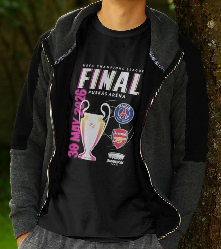 PSG Vs Arsenal UEFA Champions League Final 2026 Puskás Arena T-Shirt