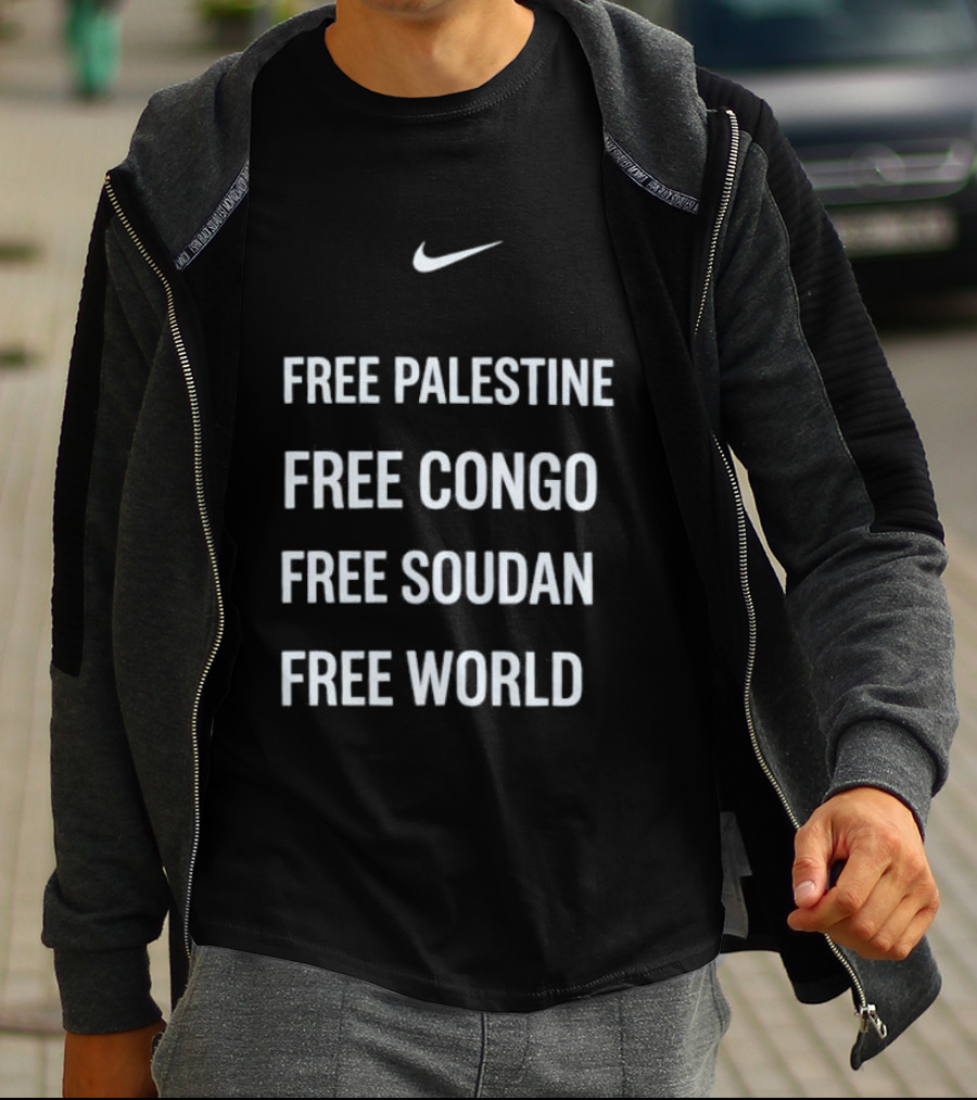 Nike Inspired Free Palestine Free Congo Free Sudan Free World T-Shirt