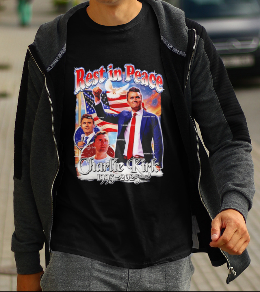 RIP Charlie Kirk Rest In Peace Memorial 1993 2025 T-Shirt