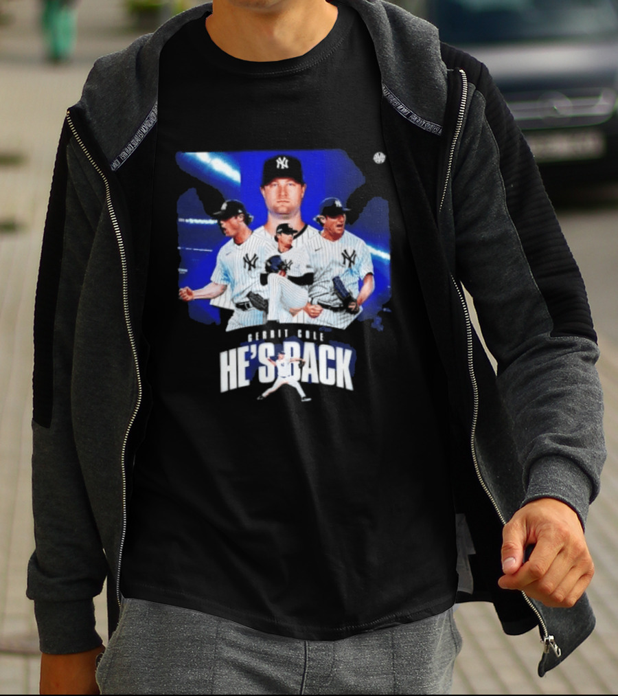 Gerrit Cole He's Back Yankees Pitcher Action T-Shirt
