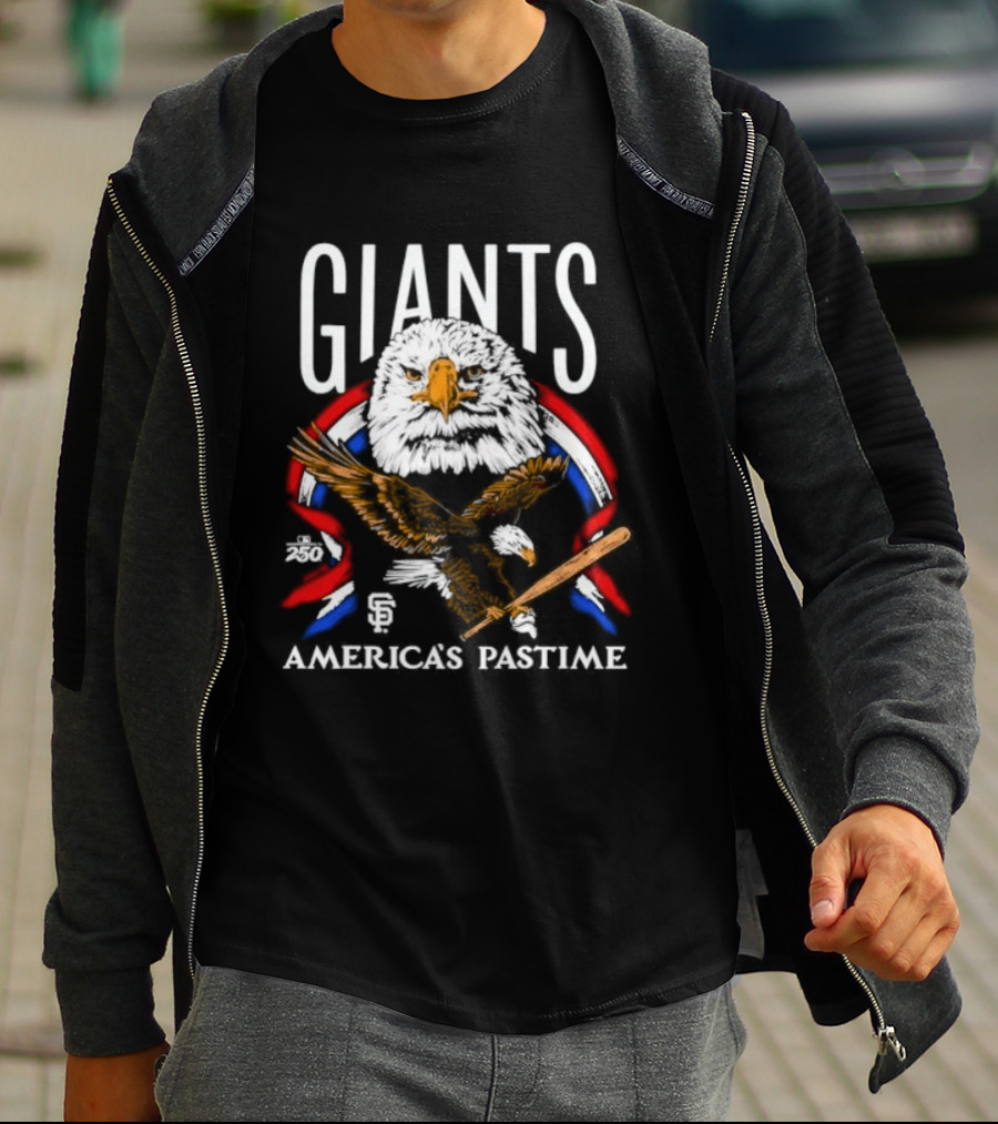 San Francisco Giants America's Pastime Eagle 250th Celebration T-Shirt