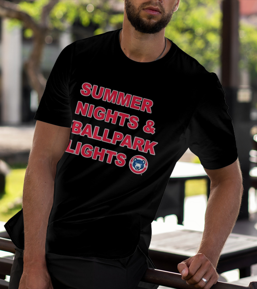 Summer Nights Ballpark Lights South Bend Cubs T-Shirt