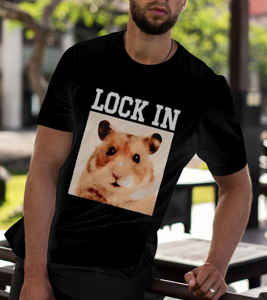 LOCK IN Hamster Cute Adorable Pet Animal T-Shirt