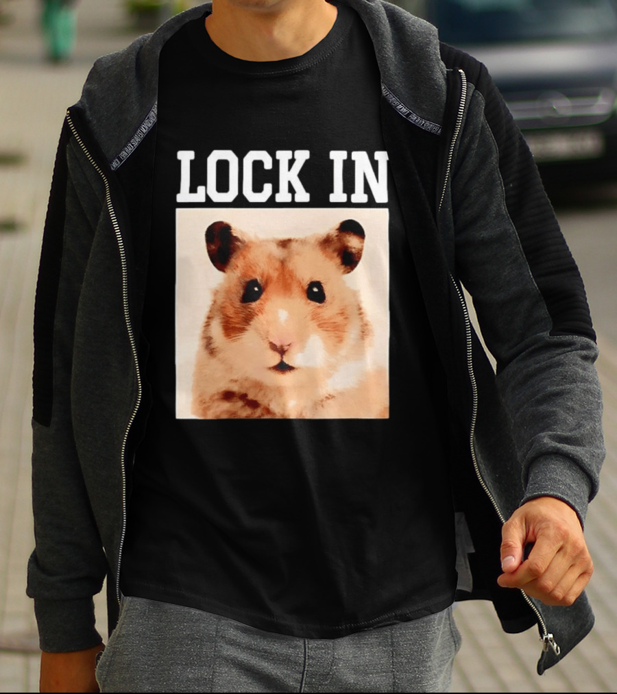 LOCK IN Hamster Cute Adorable Pet Animal T-Shirt