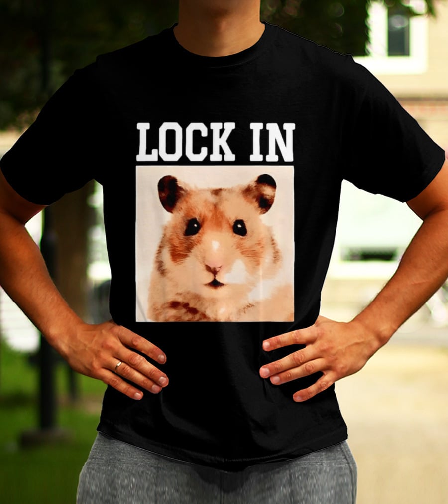 LOCK IN Hamster Cute Adorable Pet Animal T-Shirt