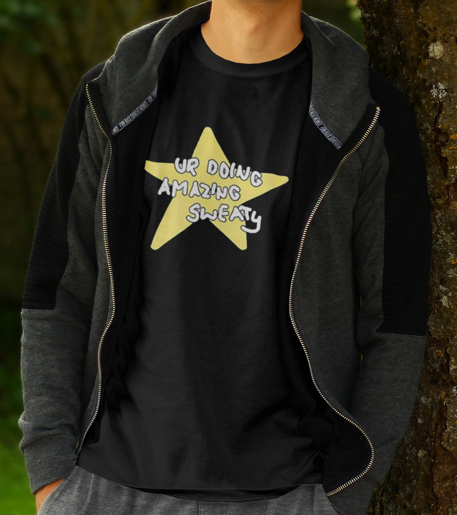 Ur Doing Amazing Sweaty Meme Yellow Star T-Shirt