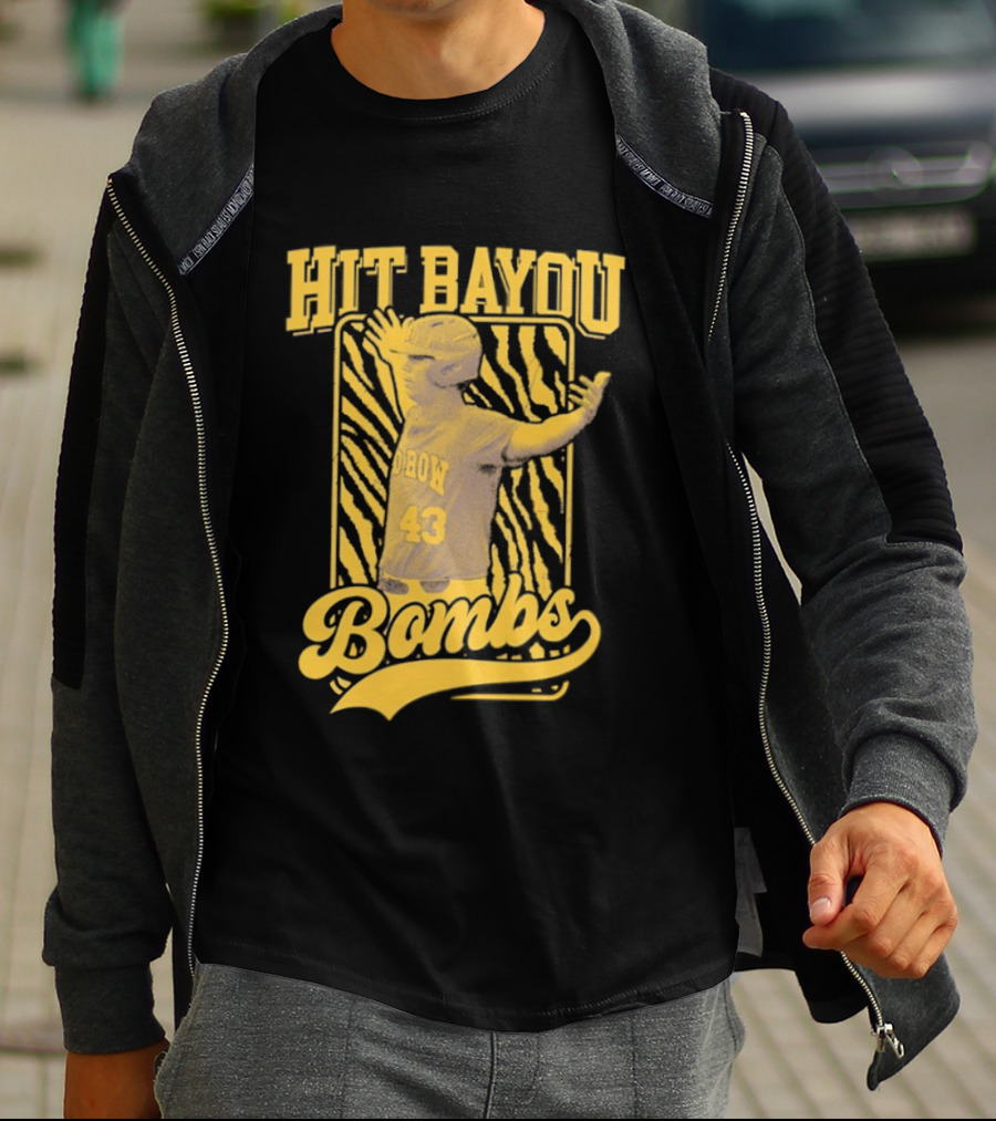 LSU Baseball Hit Bayou Bombs 43 Player T-Shirt