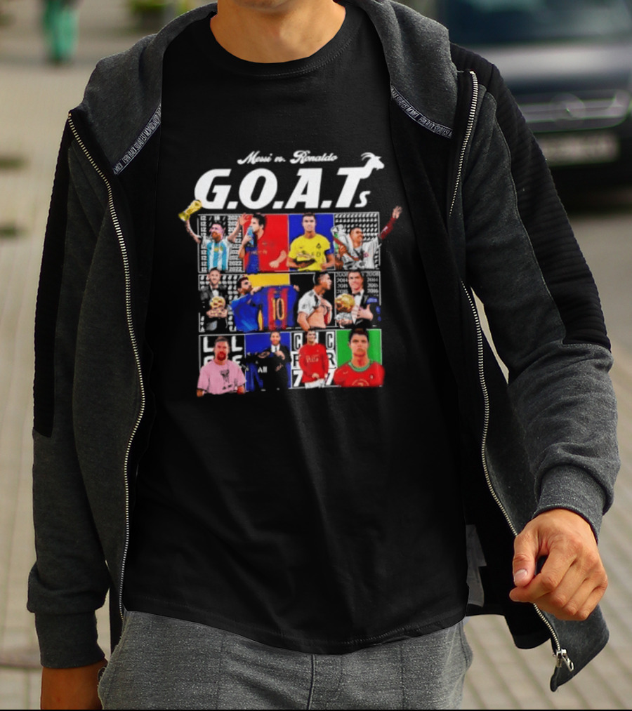 Meet The Football G.O.A.T.s Messi Vs Ronaldo Moments T-Shirt