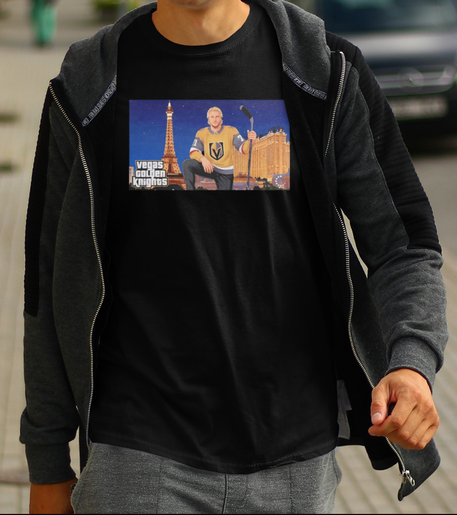 Vegas Golden Knights William Karlsson Hockey Vegas Skyline T-Shirt