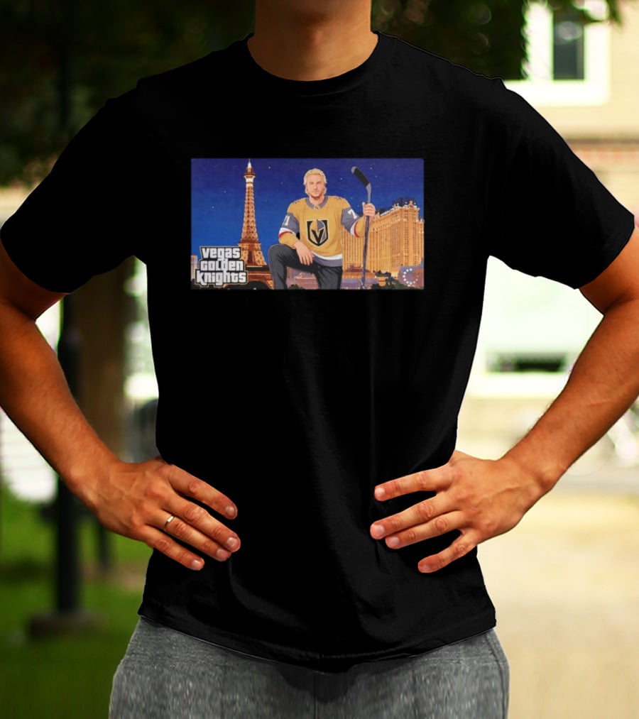 Vegas Golden Knights William Karlsson Hockey Vegas Skyline T-Shirt